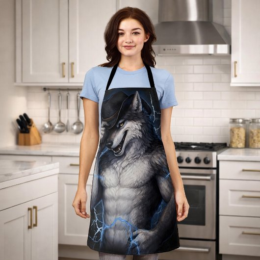 No More Mr Nice Guy Funny Alpha Wolf Meme Brainrot Schürze