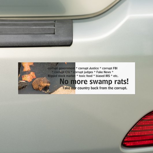 No more Swamp Ratten Autoaufkleber (Auf Auto)