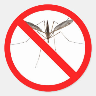No Mosquitos Runder Aufkleber