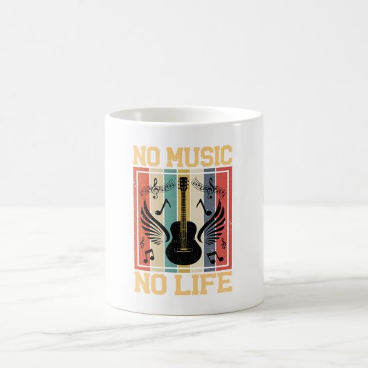No Music No Life Coffee Mug Kaffeetasse (Mittel)