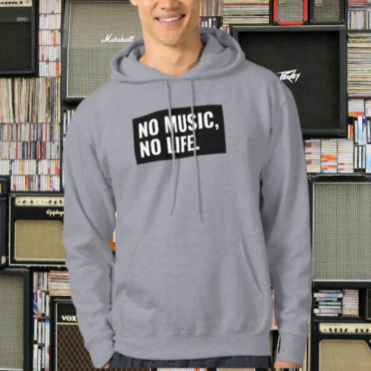 No Music No Life Hoodie - Bold Statement Pullover