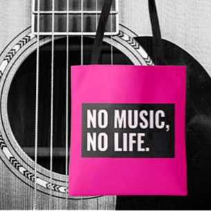 No Music No Life Tote – Trage den Rhythmus Tasche