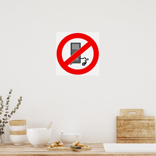 No Music Symbol Poster (Küche)