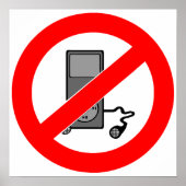 No Music Symbol Poster (Vorne)