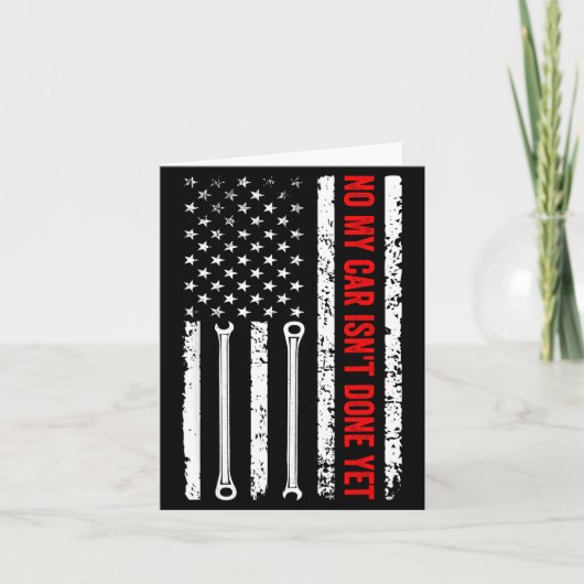 No My Car Isn't Done Yet Funny Mechanic  Karte (Vorderseite)