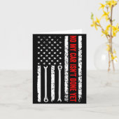 No My Car Isn't Done Yet Funny Mechanic Karte (Gelbe Blume)