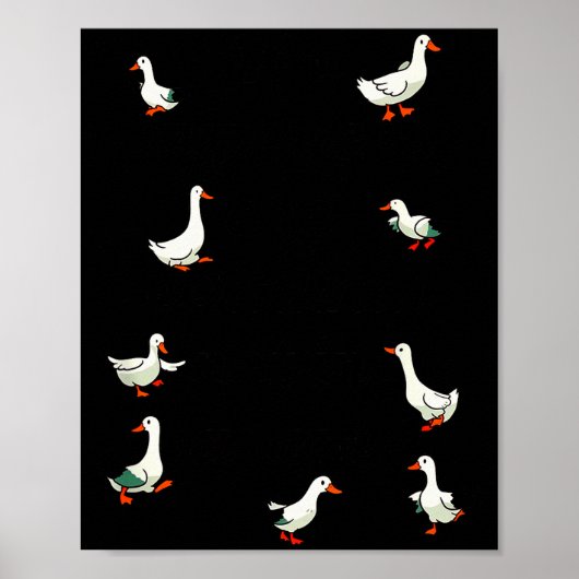 No My Ducks Are Certainly Not In A Row Funny Duck  Poster (Vorne)