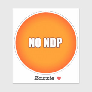 NO NDP AUFKLEBER