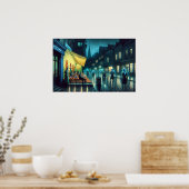 "No Need for Art" (Café Terrace Noir) Poster (Küche)