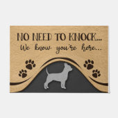 No Need To Knock Mat, Funny Chihuahua Design Fußmatte (Vorderseite)