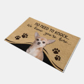 No Need To Knock We Know You're Here Chihuahua Fußmatte (Schrägansicht)