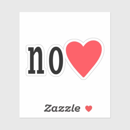 "no ❤️", nein, meme, lustig, trendy, aufkleber (Blatt)