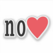 "no ❤️", nein, meme, lustig, trendy, aufkleber (Vorderseite)
