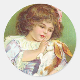 No No No Bunny Runder Aufkleber