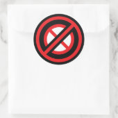 No No Symbol Runder Aufkleber (Tasche)