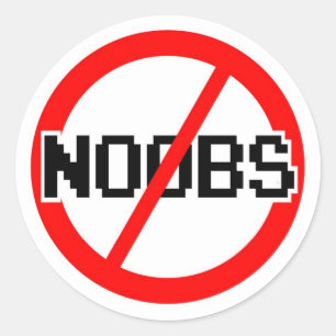NO NOOBS - Geek/Hacker/PC/Code-Affe Runder Aufkleber