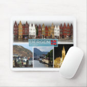 NO Norwegen - Bergen - Mousepad (Mit Mouse)
