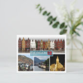 NO Norwegen - Bergen - Postkarte (Stehend Vorderseite)