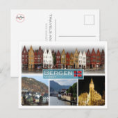 NO Norwegen - Bergen - Postkarte (Vorne/Hinten)
