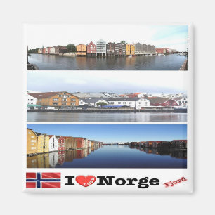 NO - Norwegen - Norge - I Liebe - Collage Mosaic Magnet