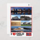 NO - Norwegen - Oslo - Postkarte (Vorne/Hinten)