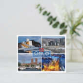 NO Norwegen - Oslo - Postkarte (Stehend Vorderseite)