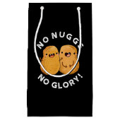 No Nuggs No Glory Funny Nuggets Pun Dark BG Kleine Geschenktüte (Vorderseite)