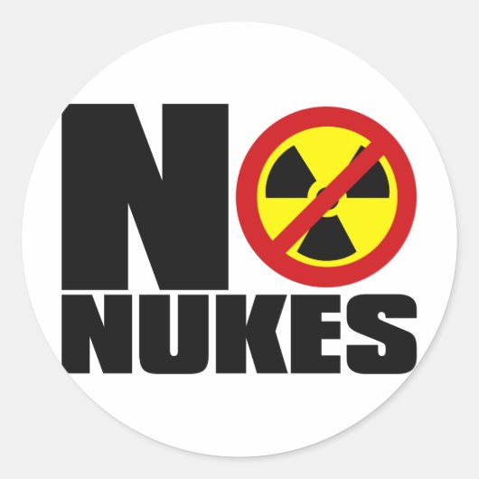 NO_NUKES RUNDER AUFKLEBER (Vorderseite)