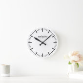 No number wall clock with custom name monogram runde wanduhr (Zuhause)