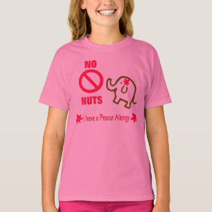 No Nuts Peanut Allergy Niedlich Elephant T - Shirt