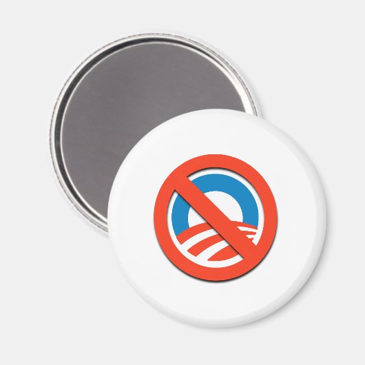 NO OBAMA / NO O MAGNET (Vorderseite/Rückseite)