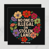 No One Is Illegal on Stolen Land Indigenous Pride Einladung (Vorne/Hinten)