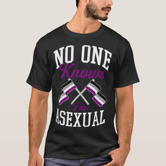 No One Knows I m Asexual Pride Flag Cute Coming Ou T-Shirt (Vorderseite)