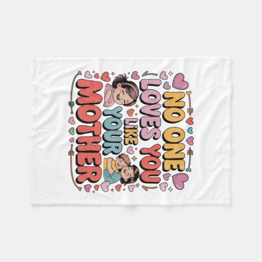 No One Loves You Like Your Mother Fleecedecke (Vorderseite (Horizontal))