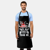 No One Rubs His Meat Funny BBQ Apron | Grill Gift Schürze (Getragen)