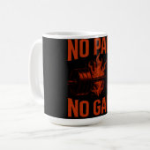 No Pain No Gain – Classic Gym Motivation Kaffeetasse (Vorderseite Links)