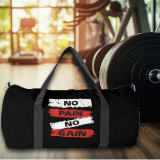 No Pain No Gain Gym-Ausrüstung Duffle Bag