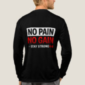 No Pain No Gain Gym Motivation T-Shirt Fit Tri-Blend Shirt (Rückseite)