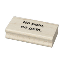 No Pain No Gain GYM Motivation Zitate Gummistempel