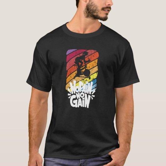 No Pain No Gain Indoor Cycling Class T-Shirt (Vorderseite)