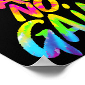 No Pain No Gain Motivational Gym Humor Tie Dye Wei Poster (Ecke)