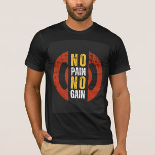 No Pain No Gain Motivations T-Shirt fürs Fitnessst