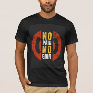 No Pain No Gain Motivations T-Shirt fürs Fitnessst