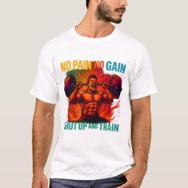 No Pain No Gain Shut Up And Train T-Shirt