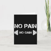 No Pain No Gain Workout Motivation  Karte (Vorderseite)