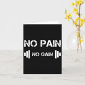 No Pain No Gain Workout Motivation  Karte (Gelbe Blume)