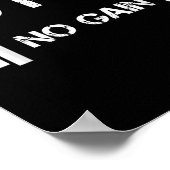 No Pain No Gain Workout Motivation Poster (Ecke)