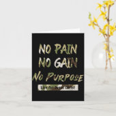 No Pain No Purse Live For Jesus Christian Redleg C Karte (Gelbe Blume)