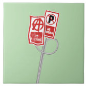 No parking anarchy sign fliese (Vorderseite)