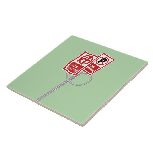 No parking anarchy sign fliese (Seite)